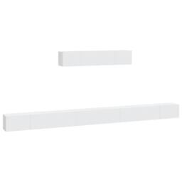 Berkfield Home Classic 4 Piece TV Cabinet Set White Engineered Wood - thumbnail 3