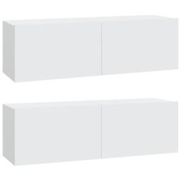 Berkfield Home Classic 4 Piece TV Cabinet Set White Engineered Wood - thumbnail 4