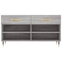 Berkfield Home Shoe Bench Grey Sonoma 102x35x55 cm Engineered Wood - Size: 102 x 35 x 55 cm - thumbnail 6