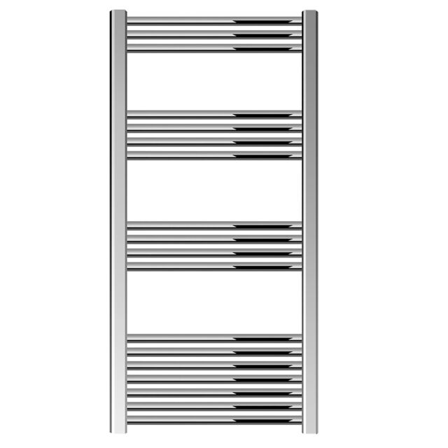 Balterley Straight Heated Towel Rail Radiator, 440W, 600 x 1200mm, Chrome in Silver