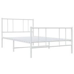 Berkfield Home Metal Bed Frame with Headboard & Footboard White 80x200 cm - thumbnail 1