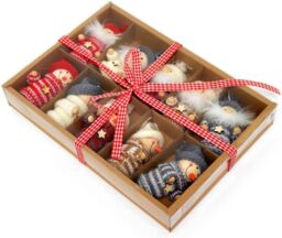 Shatchi Handmade Christmas Tree Hanging Box Set Xmas Home Decor Novelty Gifts, Multi, 10 - thumbnail 3