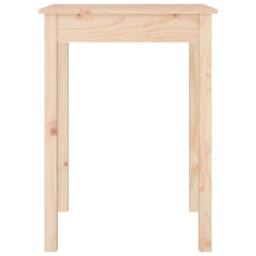 Berkfield Home Beautiful Dining Table 55x55x75 cm Solid Wood Pine in Light Tan - Size: 55 x 55 x 75 cm - thumbnail 4