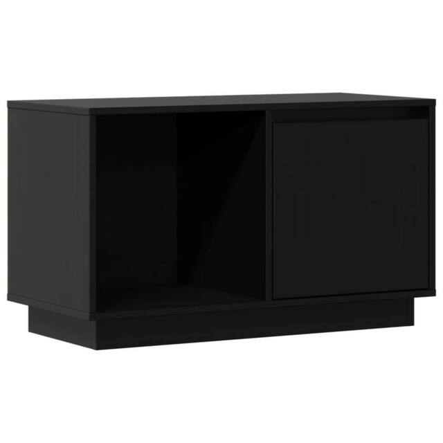 Berkfield Home TV Cabinet Black 74x35x44 cm Solid Wood Pine - Size: 74 x 35 x 44 cm - image 1