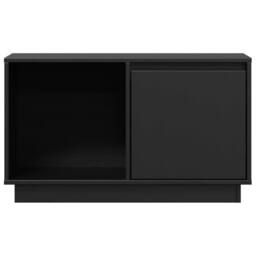Berkfield Home TV Cabinet Black 74x35x44 cm Solid Wood Pine - Size: 74 x 35 x 44 cm - thumbnail 4