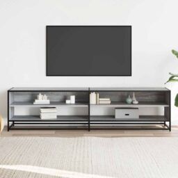 Berkfield Home TV Cabinet Grey Sonoma 180.5x40x46 cm Engineered Wood - thumbnail 3