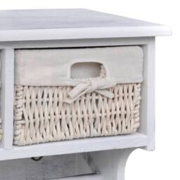 Berkfield Home Wall Shelf White 60x23.5x33 cm Paulownia Wood