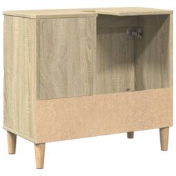 Berkfield Home Bathroom Cabinet Sonoma Oak 65x33x60 cm Engineered Wood in Brown - Size: 65 x 33 x 60 cm - thumbnail 6