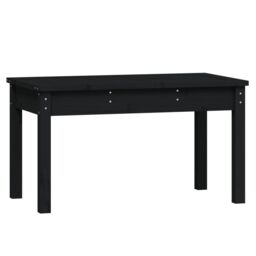 Berkfield Home Garden Bench Black 80x44x45 cm Solid Wood Pine - Size: 80 x 44 x 45 cm - thumbnail 2