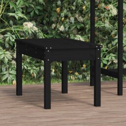 Berkfield Home Garden Bench Black 80x44x45 cm Solid Wood Pine - Size: 80 x 44 x 45 cm - thumbnail 1