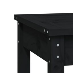 Berkfield Home Garden Bench Black 80x44x45 cm Solid Wood Pine - Size: 80 x 44 x 45 cm - thumbnail 6