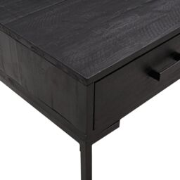 Berkfield Home Coffee Table Black 90x50x35 cm Solid Pinewood - Size: 90 x 50 x 35 cm - thumbnail 6