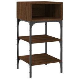 Berkfield Home Bedside Tables 2 pcs Brown Oak 35x34.5x70 cm Engineered Wood - thumbnail 4