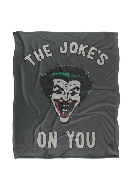 DC Comics Batman The Joke's on You Blanket 152 x 127 cm in White - image 1