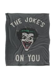 DC Comics Batman The Joke's on You Blanket 152 x 127 cm in White - thumbnail 1