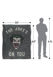 DC Comics Batman The Joke's on You Blanket 152 x 127 cm in White - thumbnail 5