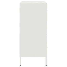 Berkfield Home Sideboard White 68x39x89 cm Steel - Size: 68 x 39 x 89 cm - thumbnail 7