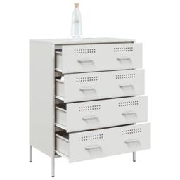 Berkfield Home Sideboard White 68x39x89 cm Steel - Size: 68 x 39 x 89 cm - thumbnail 5