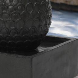 Charles Bentley Arno Sphere Water Feature - Mains Powered in Dark Grey - thumbnail 4