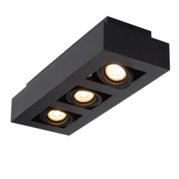 Lucide 'XIRAX' Dimmable Stylish Rotatable Indoor Ceiling Spotlight GU10 in Black - thumbnail 5
