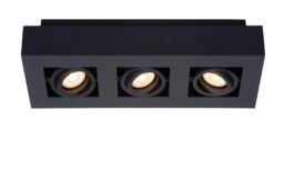 Lucide 'XIRAX' Dimmable Stylish Rotatable Indoor Ceiling Spotlight GU10 in Black - thumbnail 1