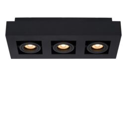 Lucide 'XIRAX' Dimmable Stylish Rotatable Indoor Ceiling Spotlight GU10 in Black - thumbnail 3