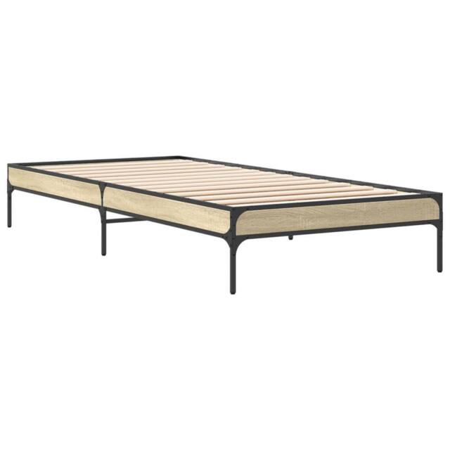 Berkfield Home Durable Bed Frame without Mattress Sonoma Oak 100x200 cm in Light Brown - image 1