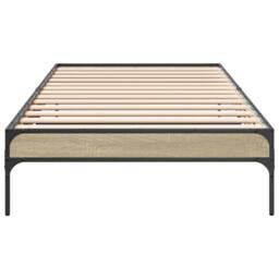 Berkfield Home Durable Bed Frame without Mattress Sonoma Oak 100x200 cm in Light Brown - thumbnail 4