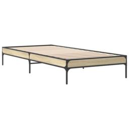 Berkfield Home Durable Bed Frame without Mattress Sonoma Oak 100x200 cm in Light Brown - thumbnail 1