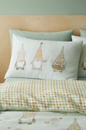Catherine Lansfield 'Spring Gonks' Reversible Duvet Cover Set in Light Green - Size: Single - thumbnail 3
