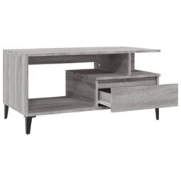 Berkfield Home Coffee Table Grey Sonoma 90x49x45 cm Engineered Wood - Size: 90 x 49 x 45 cm - thumbnail 5
