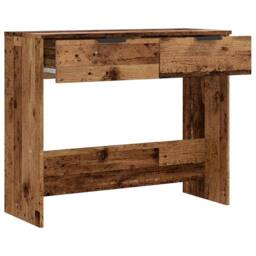 Berkfield Home Decorative Console Table Old Wood 90x36x75 cm Engineered Wood in Brown - Size: 90 x 36 x 75 cm - thumbnail 7