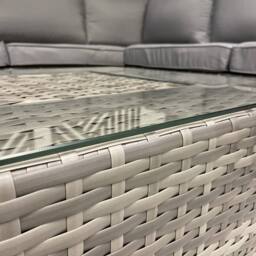 Modish Furnishing Sydney 5 Seater Grey Corner Rattan Sofa Set with Ice Bucket - thumbnail 3