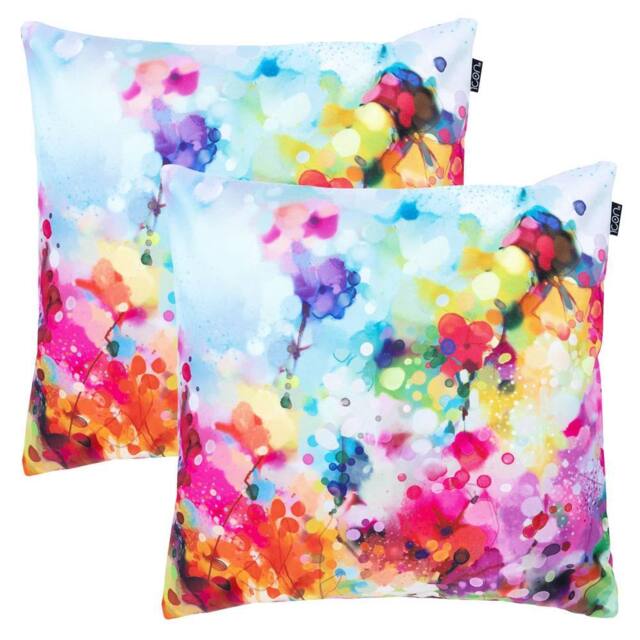 icon 2 Pack Cushion 43x43cm Spring Flower, Pink Back - Size: 43x43 cm - image 1