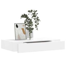 Berkfield Home Modern Floating Wall Shelves with Drawers 2 pcs White 48 cm - thumbnail 1