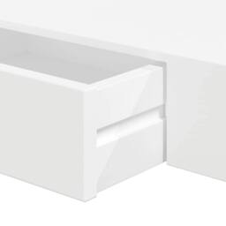 Berkfield Home Modern Floating Wall Shelves with Drawers 2 pcs White 48 cm - thumbnail 9