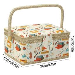 EONLION Fabric Sewing Box Basket Extra Large Design Storage - Size: 500mm - thumbnail 2