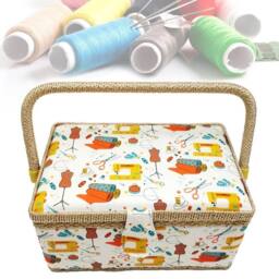 EONLION Fabric Sewing Box Basket Extra Large Design Storage - Size: 500mm - thumbnail 4