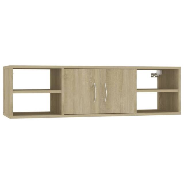 Berkfield Home Wall Shelf Sonoma Oak 102x30x29 cm Engineered Wood in Light Tan - Size: 102 x 30 x 29 cm - image 1