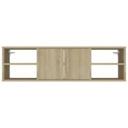 Berkfield Home Wall Shelf Sonoma Oak 102x30x29 cm Engineered Wood in Light Tan - Size: 102 x 30 x 29 cm - thumbnail 6