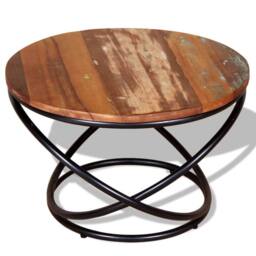 Berkfield Home Beautiful Coffee Table Solid Reclaimed Wood 60x60x40 cm - Size: 60 x 60 x 40 cm - thumbnail 3