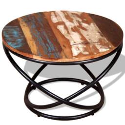 Berkfield Home Beautiful Coffee Table Solid Reclaimed Wood 60x60x40 cm - Size: 60 x 60 x 40 cm - thumbnail 6
