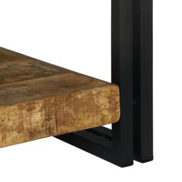 Berkfield Home Coffee Table 120x50x38 cm Solid Wood Rough Mango in Brown - Size: 120 x 50 x 38 cm - thumbnail 7