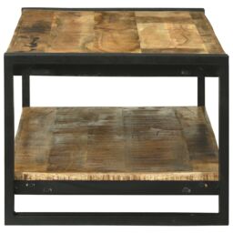 Berkfield Home Coffee Table 120x50x38 cm Solid Wood Rough Mango in Brown - Size: 120 x 50 x 38 cm - thumbnail 4