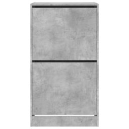 Berkfield Home Shoe Cabinet with 2 Flip-Drawers Concrete Grey 60x42x108 cm - Size: 60 x 42 x 108 cm - thumbnail 6