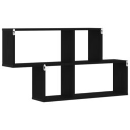 Berkfield Home Black Oak Wall Cabinet 76x15x53 cm Made from Engineered Wood - Size: 76 x 15 x 53 cm - thumbnail 5