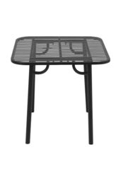 Living and Home Outdoor Garden Metal Dining Table in Black - thumbnail 6