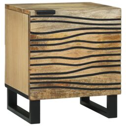 Berkfield Home Bedside Tables Brown & Black 40 x 33.5 x 46 cm in Beige - thumbnail 1
