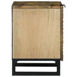 Berkfield Home Bedside Tables Brown & Black 40 x 33.5 x 46 cm in Beige - thumbnail 4