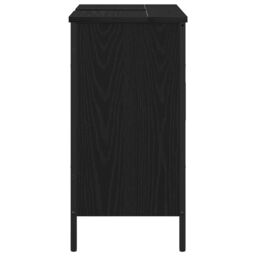 Berkfield Home Bathroom Sink Cabinet Black Oak 60x30x60 cm Engineered Wood - Size: 60 x 30 x 60 cm - thumbnail 7